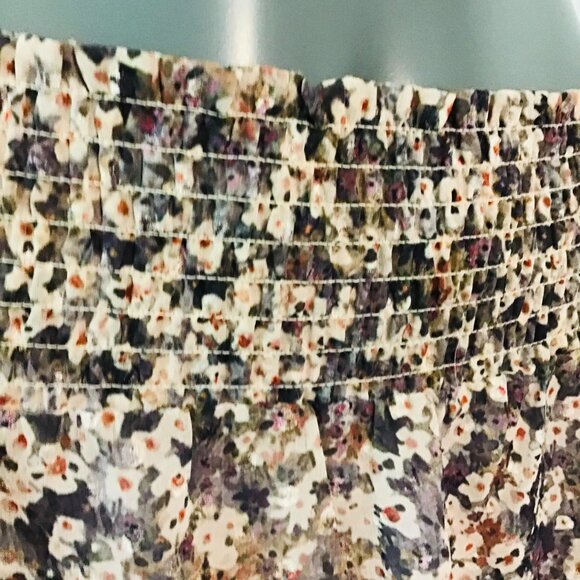 Esqualo Floral Print Mini Skirt with Ruffled Hem Size 8 - Picture 7 of 7